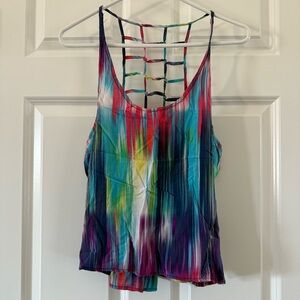 Hang Ten Rainbow Strappy-Back Tank Top